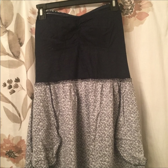 NWOT, dark blue/white cotton dress, pockets👋 - Picture 4 of 7